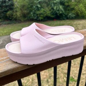 The Lemon Jelly Sunny platform slides baby pink